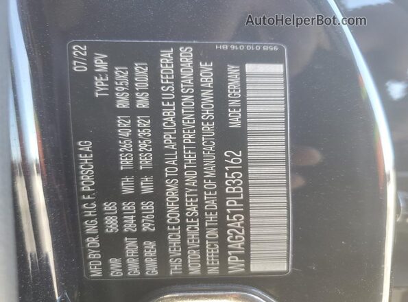 WP1AG2A51PLB35162 2023 PORSCHE MACAN Черный Вид подкапотного пространства