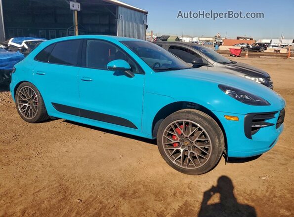 WP1AG2A55MLB53370 2021 PORSCHE MACAN Turquoise Передня права чверть