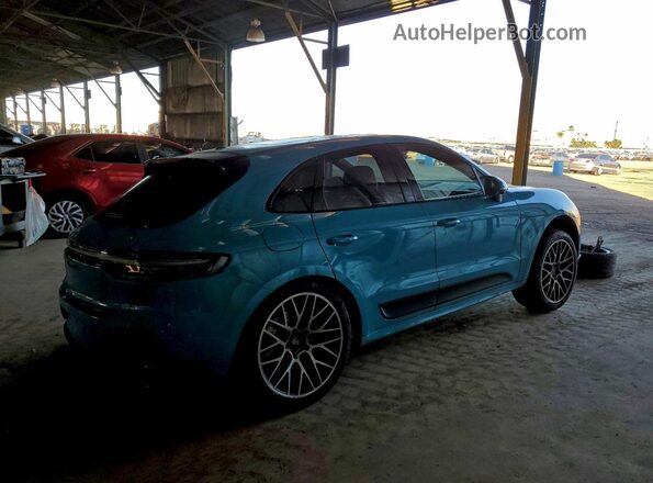 WP1AG2A55MLB53370 2021 PORSCHE MACAN Turquoise Задня права чверть