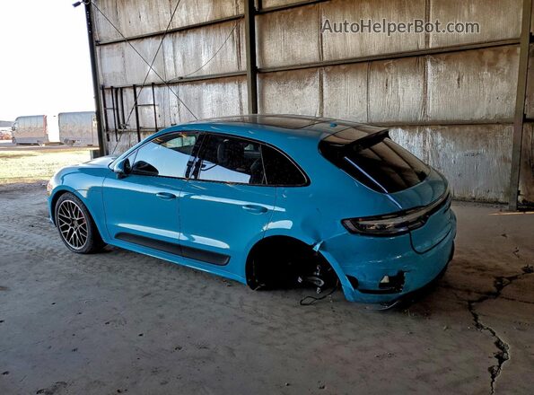 WP1AG2A55MLB53370 2021 PORSCHE MACAN Turquoise Задня ліва чверть