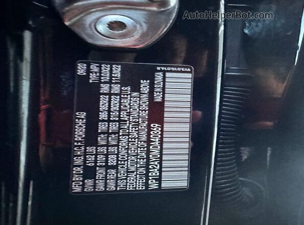 WP1BA2AY0MDA40369 2021 PORSCHE CAYENNE Black 
