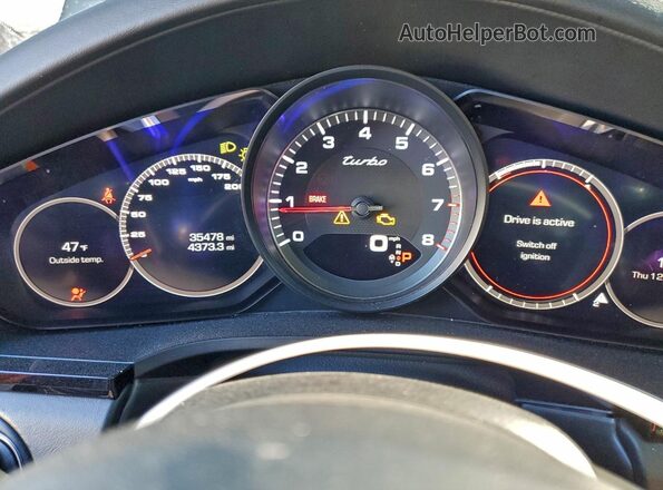 WP1BF2AY1LDA65460 2020 PORSCHE CAYENNE Gray Widok zestawu wskaźników