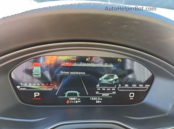 WUAAWCF52PA900767 2023 AUDI RS5 Gray Вид щитка приладів