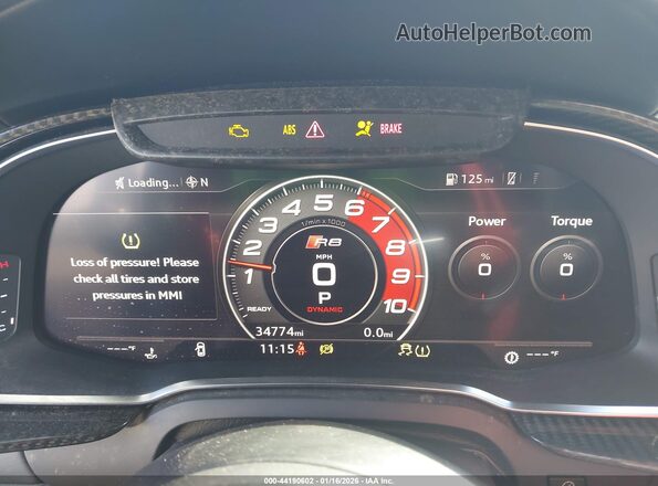 WUABAAFX7J7902446 2018 AUDI R8 Серый Вид задних сидений