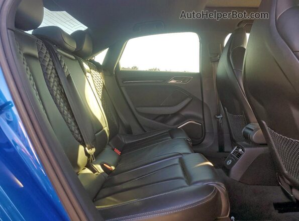 WUABWGFF8J1900316 2018 AUDI RS3 Blue Rear seats view