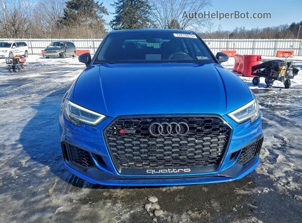 WUABWGFF8J1900316 2018 AUDI RS3 Blue Front view