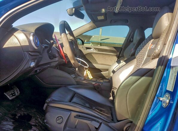 WUABWGFF8J1900316 2018 AUDI RS3 Blue Front interior view