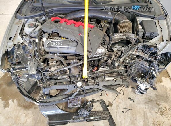 WUABWGFF8J1906312 2018 AUDI RS3 Gray უკანა სალონის ხედი