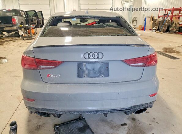 WUABWGFF8J1906312 2018 AUDI RS3 Gray უკანა ხედი