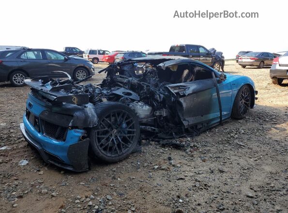 WUAKBAFX0J7900387 2018 AUDI R8 Blue Задня права чверть