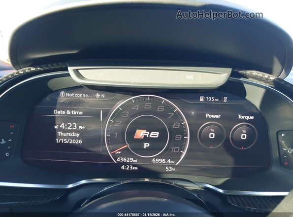 WUAKBAFX9L7900780 2020 AUDI R8 Gray Widok tylnych siedzeń