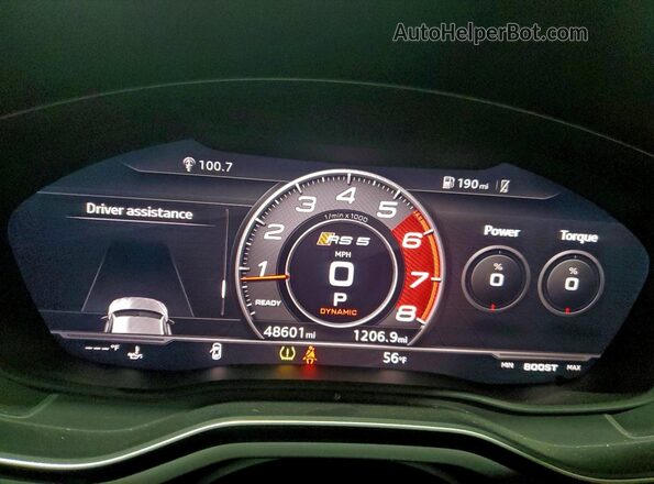 WUAPWAF56JA902334 2018 AUDI RS5 Black Instrument cluster view