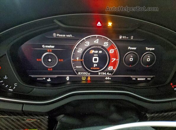 WUAPWAF56JA904777 2018 AUDI RS5 Red Vista del cuadro de instrumentos