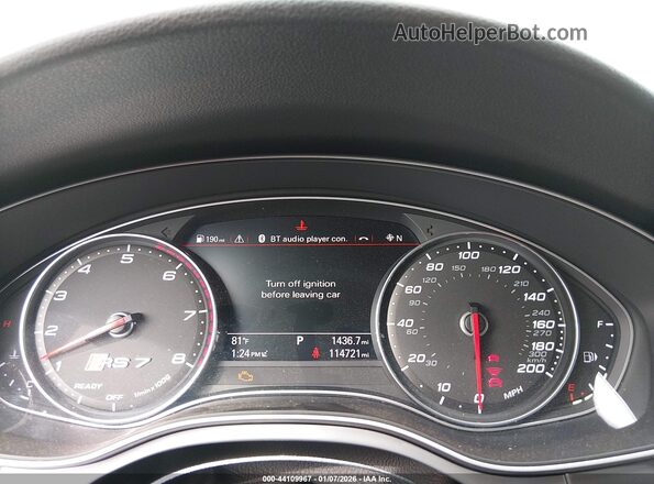 WUAW2AFC9GN903338 2016 AUDI RS7 Silver Вид задніх сидінь