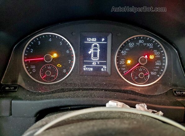 WVGBV7AX9GW534082 2016 VOLKSWAGEN TIGUAN Charcoal Widok zestawu wskaźników