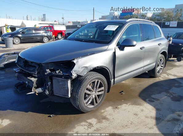 WVGEP9BP8GD001962 2016 VOLKSWAGEN TOUAREG Gray წინა მარცხენა ხედი სამი მეოთხედიდან