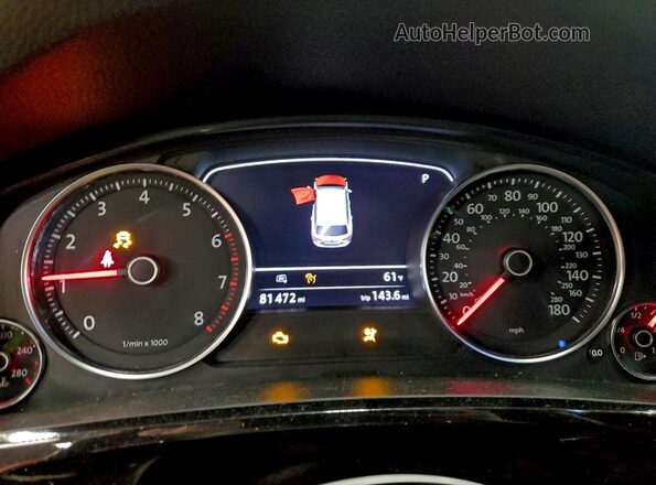 WVGRF7BP8HD006802 2017 VOLKSWAGEN TOUAREG White Widok zestawu wskaźników