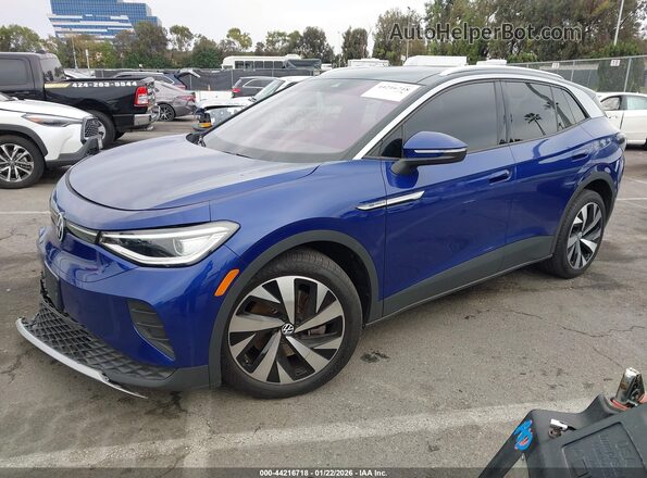 WVGUNPE24MP062208 2021 VOLKSWAGEN ID.4 Синий Передняя левая четверть