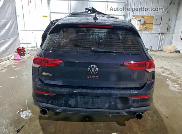 WVW587CD7NW141660 2022 VOLKSWAGEN GTI Black Вид ззаду