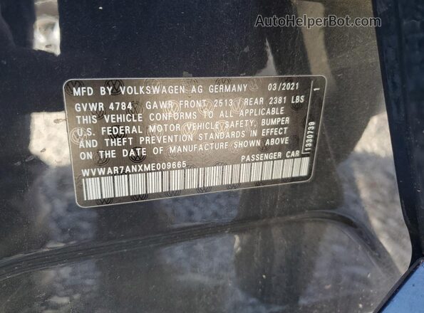 WVWAR7ANXME009665 2021 VOLKSWAGEN ARTEON Черный Вид подкапотного пространства