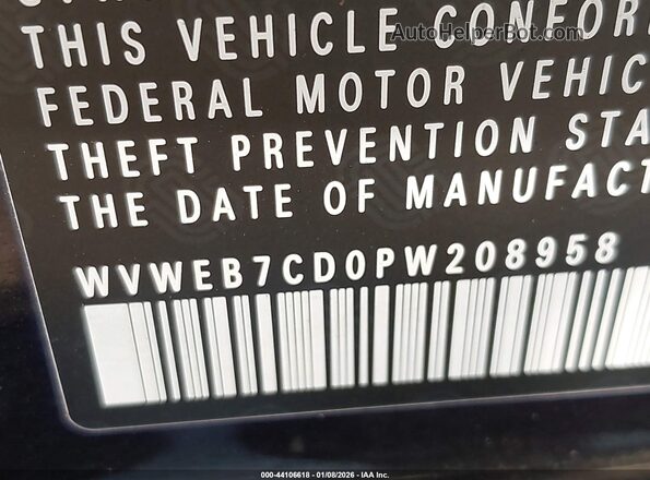 WVWEB7CD0PW208958 2023 VOLKSWAGEN GOLF Черный Вид подкапотного пространства