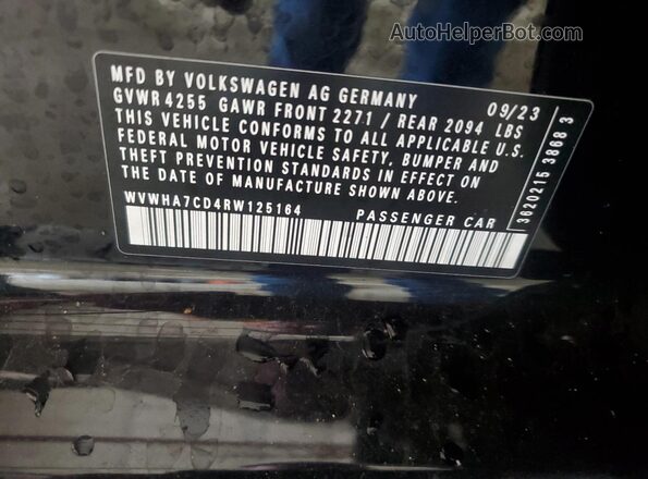 WVWHA7CD4RW125164 2024 VOLKSWAGEN GTI Black 