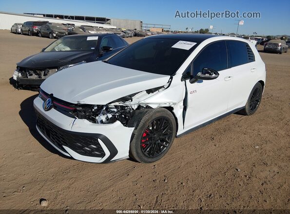 WVWVA7CD4SW248178 2025 VOLKSWAGEN GOLF White წინა მარცხენა ხედი სამი მეოთხედიდან