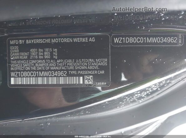 WZ1DB0C01MW034962 2021 TOYOTA GR SUPRA Black ძრავის განყოფილების ხედი