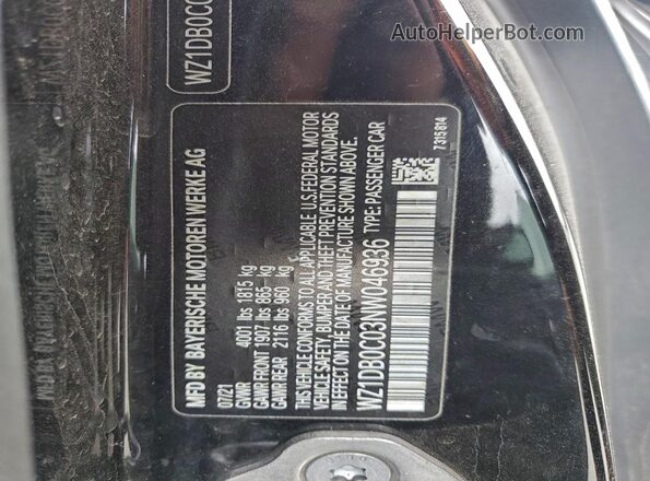 WZ1DB0C03NW046936 2022 TOYOTA SUPRA Black 