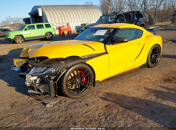 WZ1DB0C07NW046521 2022 TOYOTA GR SUPRA Yellow Առջևի ձախ երեք քառորդ տեսարան