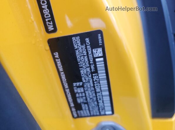 WZ1DB4C03LW031261 2020 TOYOTA SUPRA Желтый Вид подкапотного пространства