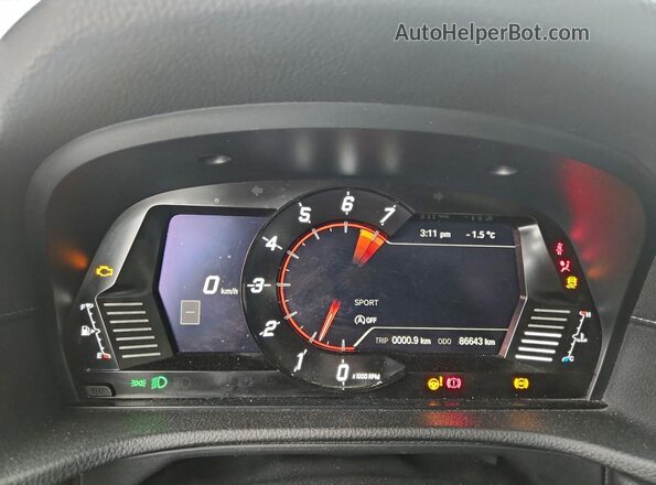 WZ1DB4C05LW027406 2020 TOYOTA SUPRA Black Вид щитка приладів