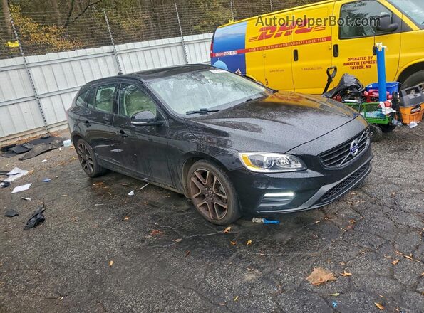 YV140MEL8J2394830 2018 VOLVO V60 Black Передня права чверть