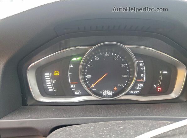 YV140MEL8J2394830 2018 VOLVO V60 Black Вид щитка приладів