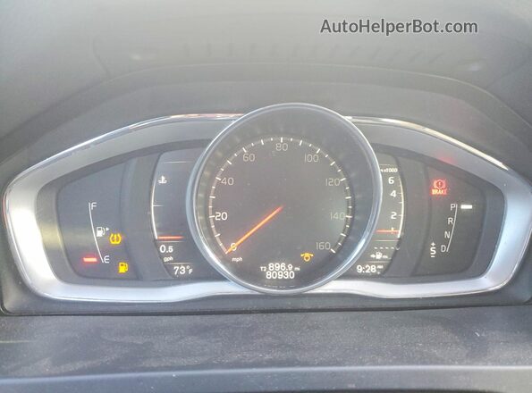 YV140MTL6H2439096 2017 VOLVO S60 White Вид щитка приладів