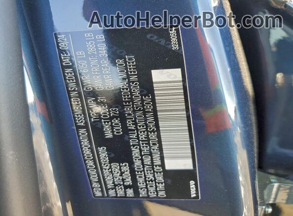 YV4062PE4S1329015 2025 VOLVO XC90 Blue 
