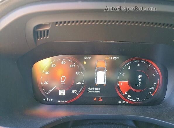 YV4102DM8M1864465 2021 VOLVO XC60 Black ხელსაწყოთა პანელის ხედი