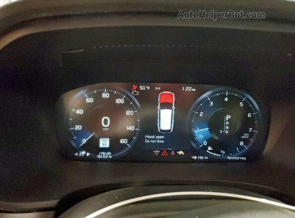 YV4102NK9J1022906 2018 VOLVO V90 Black Вид щитка приладів