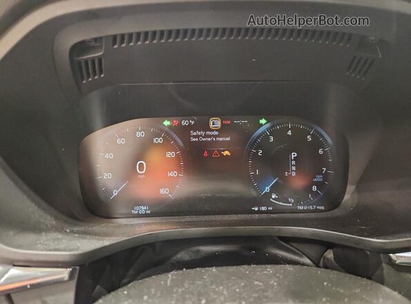 YV4102RK6L1558970 2020 VOLVO XC60 White Instrument cluster view