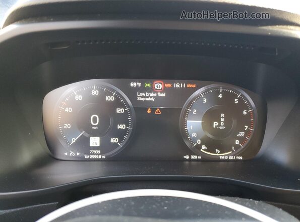 YV4162UK2L2287602 2020 VOLVO XC40 Black Вид щитка приладів