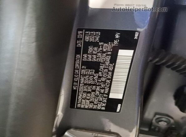 YV440MWK8J2056319 2018 VOLVO V60 Gray 360 interior view