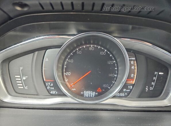 YV440MWK8J2058653 2018 VOLVO V60 White Widok zestawu wskaźników