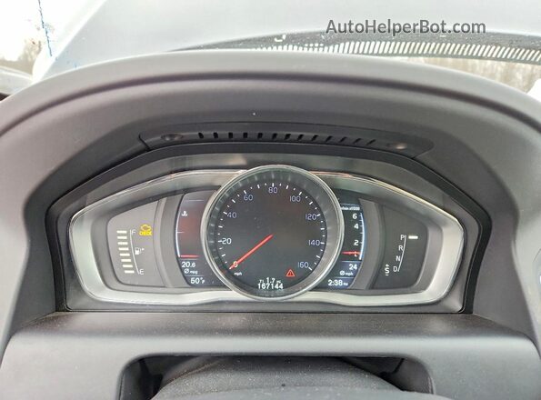 YV449MRK3G2889228 2016 VOLVO XC60 Blue Vista del cuadro de instrumentos