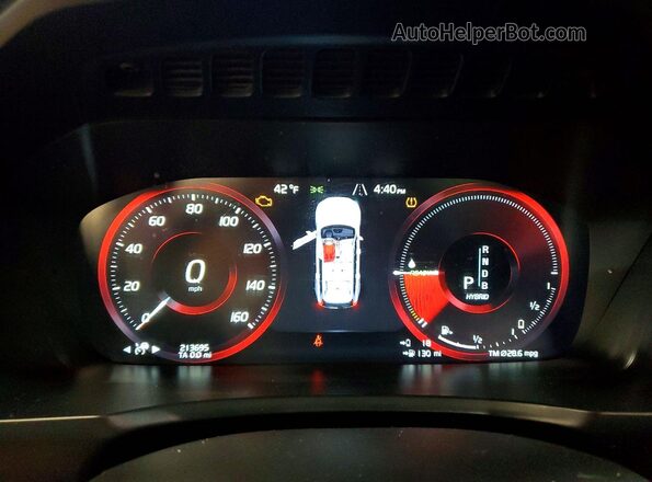 YV4BC0PL1G1091118 2016 VOLVO XC90 Gray Instrument cluster view