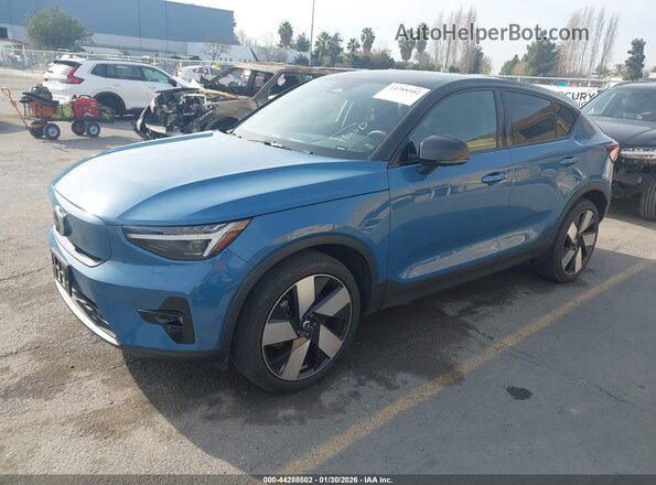 YV4ED3GB9N2000364 2022 VOLVO C40 RECHARGE PURE ELECTRIC Синий Передняя левая четверть