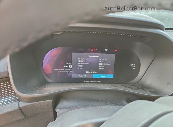 YV4ED3UB1N2751463 2022 VOLVO XC40 Gray Вид щитка приладів