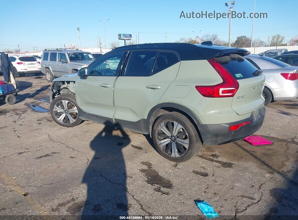 YV4ED3UL2P2106509 2023 VOLVO XC40 RECHARGE PURE ELECTRIC Green Tył lewy