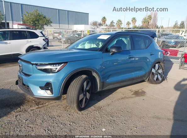 YV4ED3UM4P2025617 2023 VOLVO XC40 RECHARGE PURE ELECTRIC Blue Front left