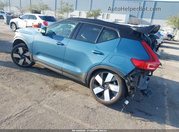 YV4ED3UM4P2025617 2023 VOLVO XC40 RECHARGE PURE ELECTRIC Blue Rear left