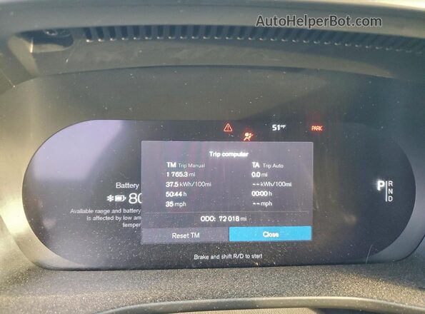 YV4ED3UR4M2534260 2021 VOLVO XC40 Blue Widok zestawu wskaźników